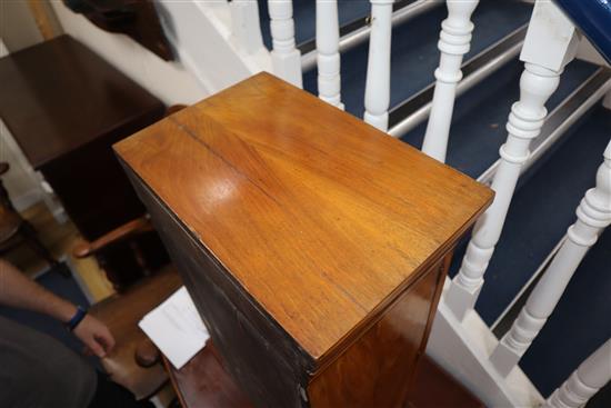 A Victorian walnut table top collectors Wellington chest W.92cm